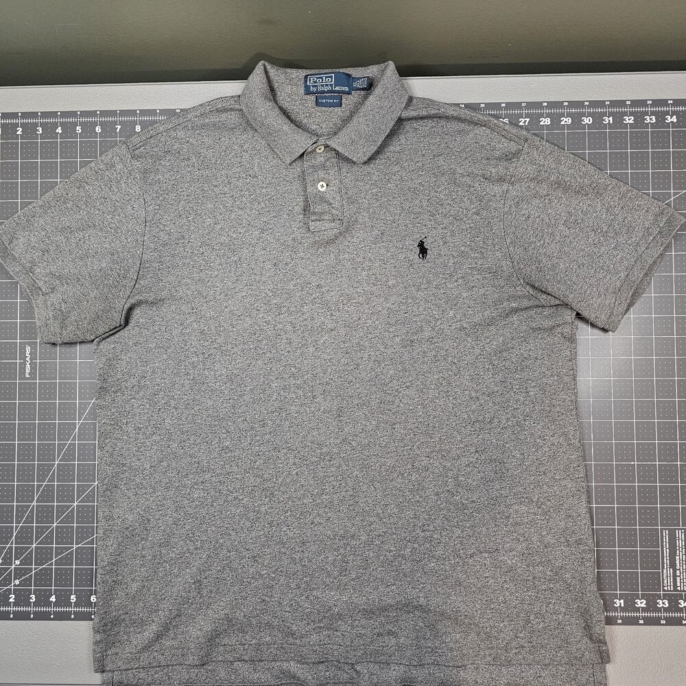 Polo Ralph Lauren Shirt XL Gray Pima Performance Golf Preppy Casual Stretch Work